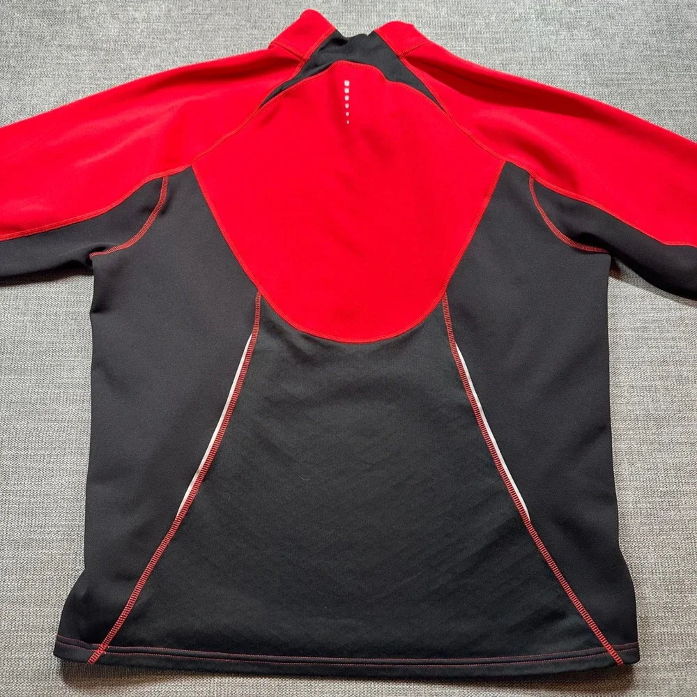 The North Face VaporWick Pullover Mens XL Red Black  1/4 Zip Technical